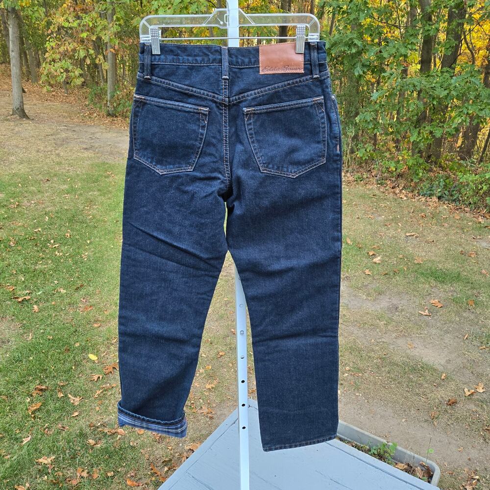 Eddie Bauer Men's Flannel Lined Dark Wash Jeans Relaxed Gorpcore Workwear sz 30